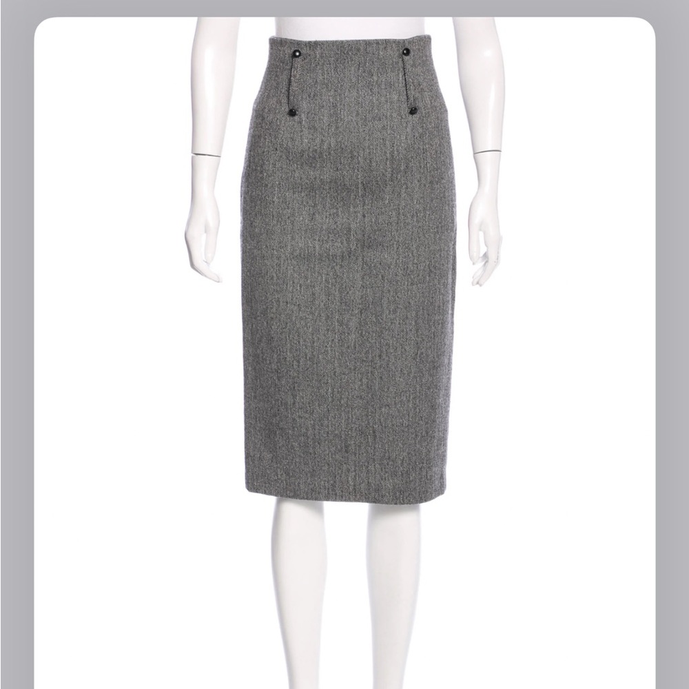 ROBERT RODRIGUEZ SIZE 0 Herringbone Wool pencil Skirt